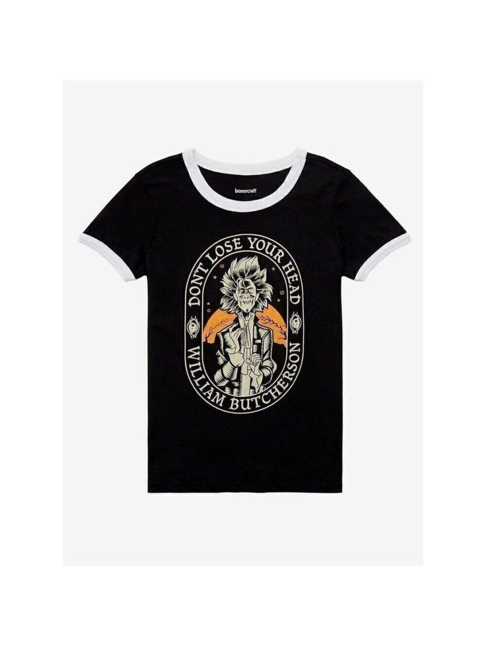 Hocus Pocus Don't Lose Your Head Billy Girls Ringer T-Shirt (Sm)